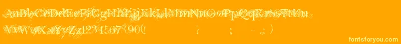 ChicDecay Font – Yellow Fonts on Orange Background