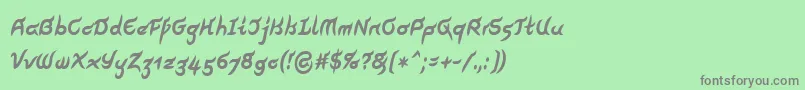 PegathlonLtBoldNarrow Font – Gray Fonts on Green Background