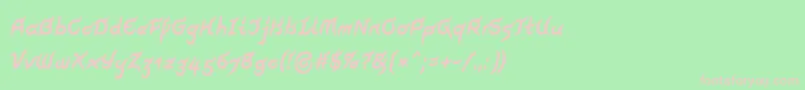 PegathlonLtBoldNarrow Font – Pink Fonts on Green Background