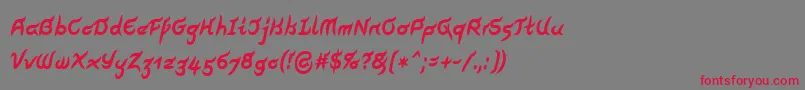 PegathlonLtBoldNarrow Font – Red Fonts on Gray Background