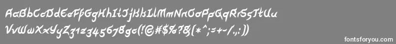 PegathlonLtBoldNarrow Font – White Fonts on Gray Background