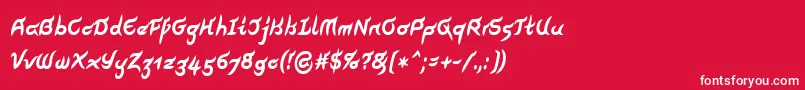 PegathlonLtBoldNarrow Font – White Fonts on Red Background