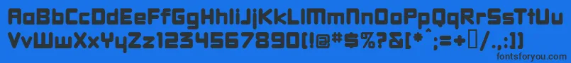 Dbxlnw Font – Black Fonts on Blue Background