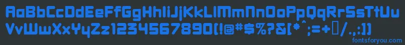 Dbxlnw Font – Blue Fonts on Black Background