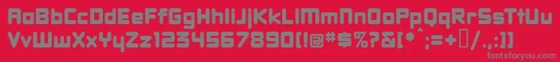 Dbxlnw Font – Gray Fonts on Red Background