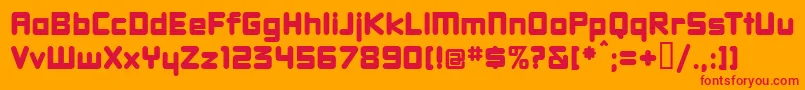 More about Dbxlnw Font Dbxlnw Font – Red Fonts on Orange Background