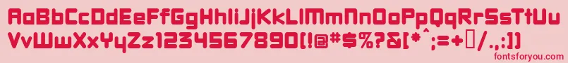 Dbxlnw Font – Red Fonts on Pink Background