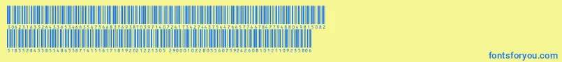 More about V300016 Font V300016 Font – Blue Fonts on Yellow Background