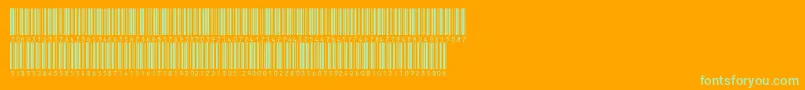V300016 Font – Green Fonts on Orange Background