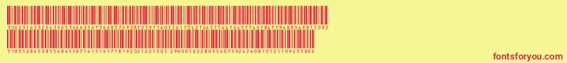 フォントV300016 – 赤い文字の黄色い背景