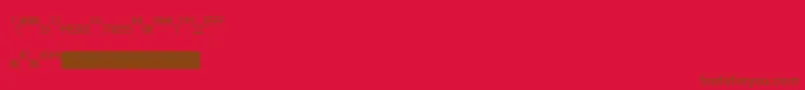 FractionssAzerty Font – Brown Fonts on Red Background