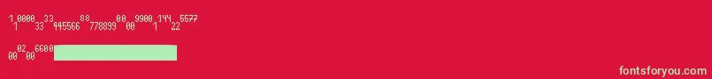FractionssAzerty Font – Green Fonts on Red Background