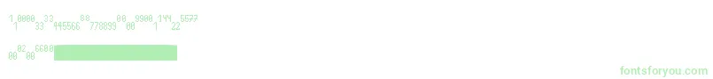 Czcionka FractionssAzerty – zielone czcionki na białym tle