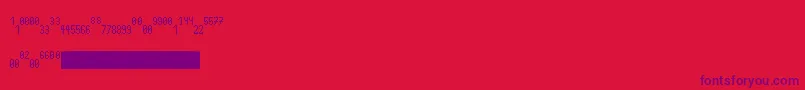 FractionssAzerty Font – Purple Fonts on Red Background