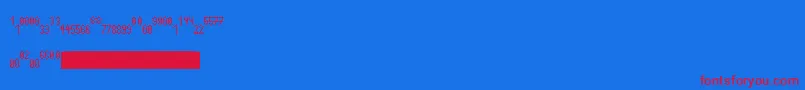 FractionssAzerty Font – Red Fonts on Blue Background