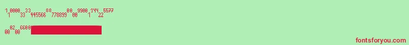 FractionssAzerty Font – Red Fonts on Green Background
