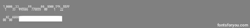 fuente FractionssAzerty – Fuentes Blancas Sobre Fondo Gris