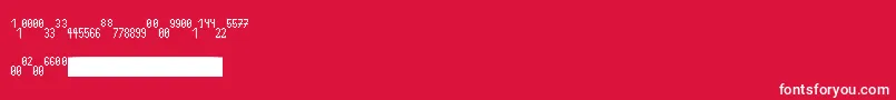 FractionssAzerty Font – White Fonts on Red Background