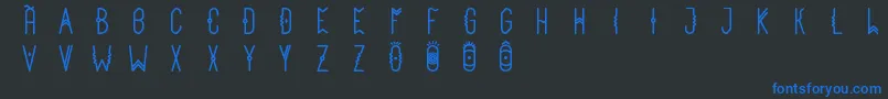 Loco Font – Blue Fonts on Black Background