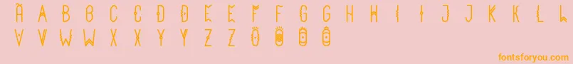 Loco Font – Orange Fonts on Pink Background