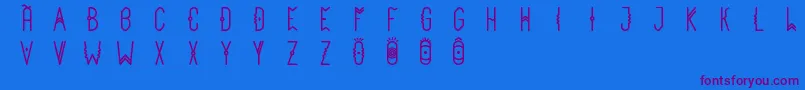 Loco Font – Purple Fonts on Blue Background