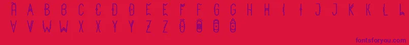 Loco Font – Purple Fonts on Red Background