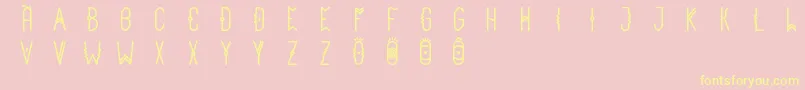 Loco Font – Yellow Fonts on Pink Background