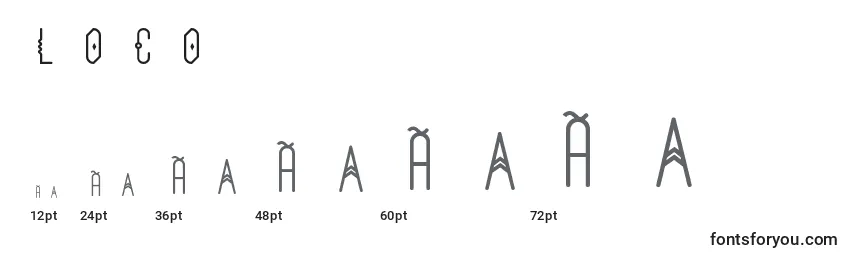 Loco Font Sizes