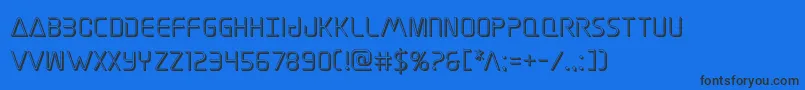Elitedanger3D Font – Black Fonts on Blue Background