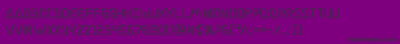 フォントElitedanger3D – 紫の背景に黒い文字