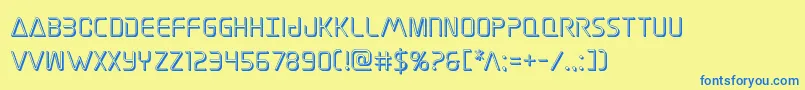 Elitedanger3D Font – Blue Fonts on Yellow Background