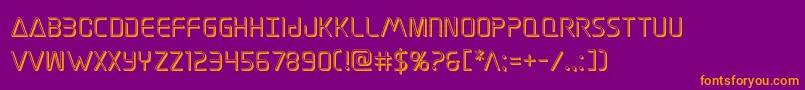 フォントElitedanger3D – 紫色の背景にオレンジのフォント
