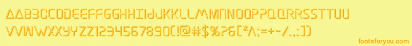 Elitedanger3D Font – Orange Fonts on Yellow Background
