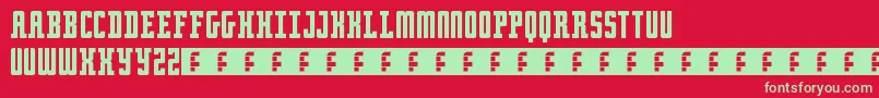 RetroSerif Font – Green Fonts on Red Background