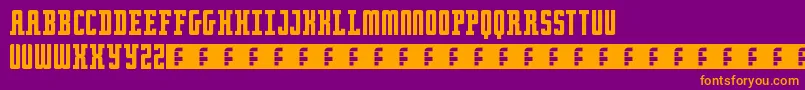 RetroSerif Font – Orange Fonts on Purple Background