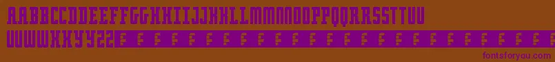 RetroSerif-Schriftart – Violette Schriften auf braunem Hintergrund