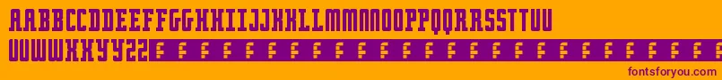 RetroSerif Font – Purple Fonts on Orange Background