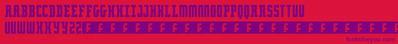 RetroSerif Font – Purple Fonts on Red Background