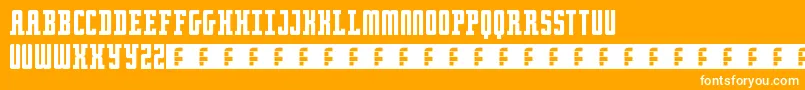 RetroSerif Font – White Fonts on Orange Background