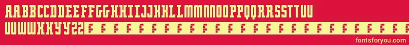 RetroSerif Font – Yellow Fonts on Red Background