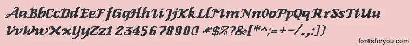 RelbeItalic Font – Black Fonts on Pink Background