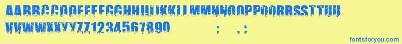 GardiendHerbe Font – Blue Fonts on Yellow Background