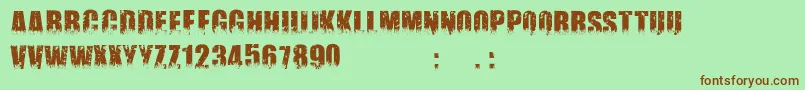 GardiendHerbe Font – Brown Fonts on Green Background