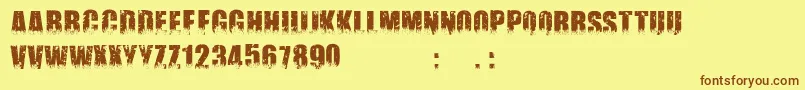 GardiendHerbe Font – Brown Fonts on Yellow Background