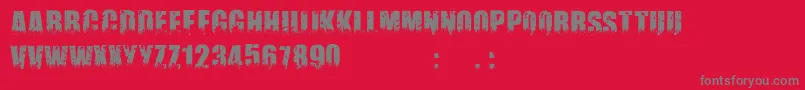 GardiendHerbe Font – Gray Fonts on Red Background