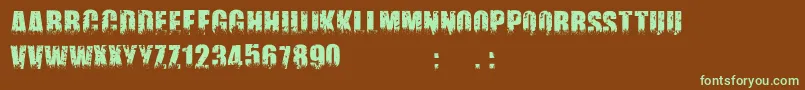 GardiendHerbe Font – Green Fonts on Brown Background