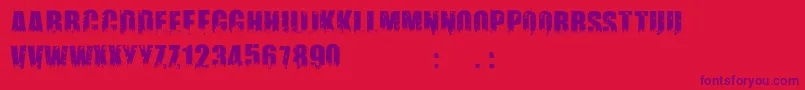 GardiendHerbe Font – Purple Fonts on Red Background