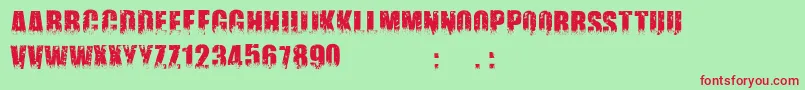 GardiendHerbe Font – Red Fonts on Green Background