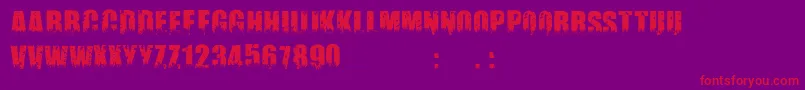 GardiendHerbe Font – Red Fonts on Purple Background