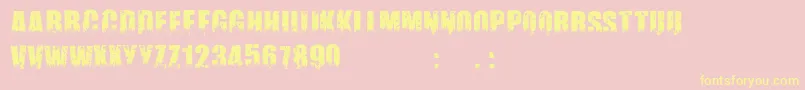GardiendHerbe Font – Yellow Fonts on Pink Background